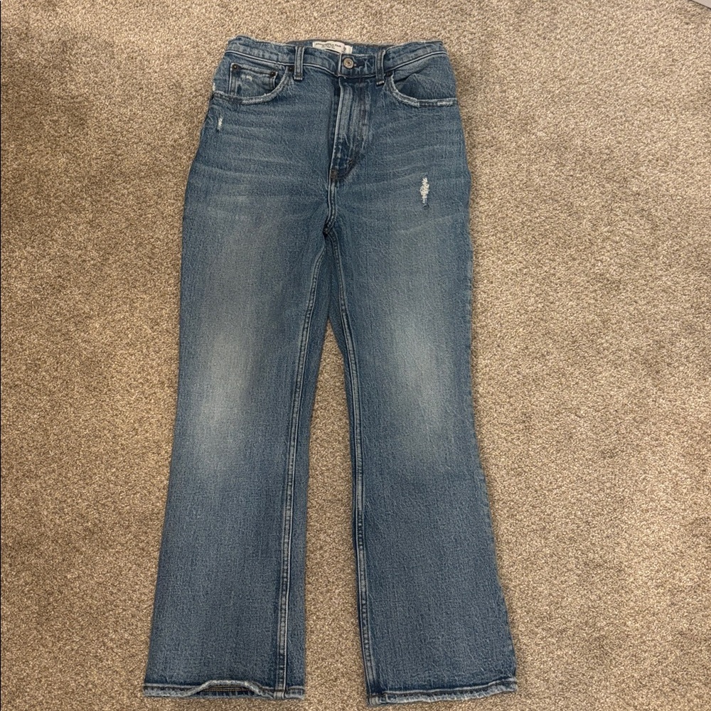 Abercrombie & Fitch Light Blue Kick Flare Jeans